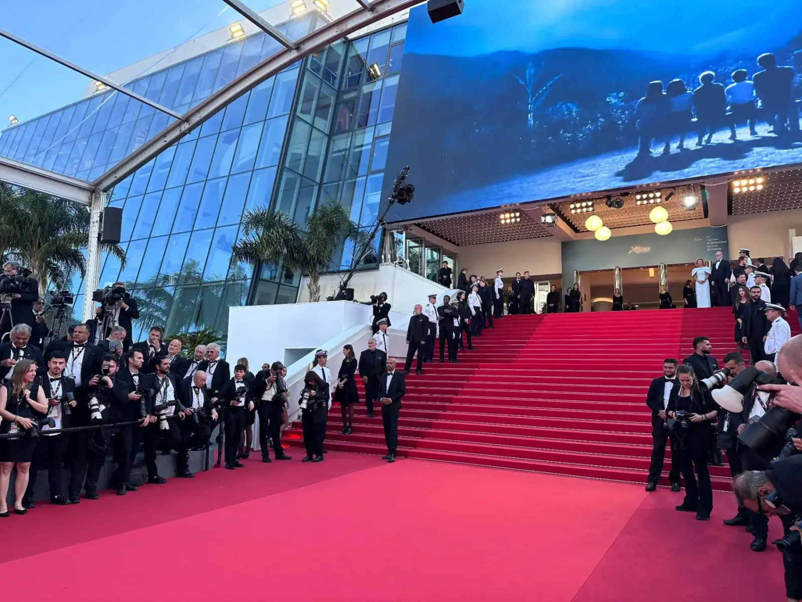 Cannes Film Festival red carpet with photographers and guests